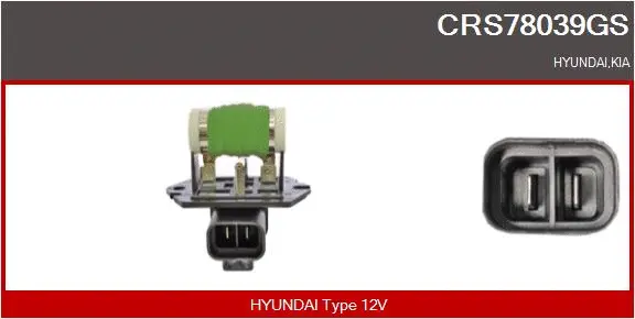 Series resistor, electric motor (radiator fan) (CRS78039GS)
