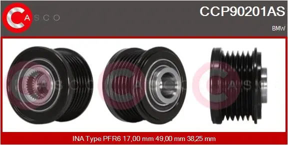 Belt Pulley, alternator (CCP90201AS)