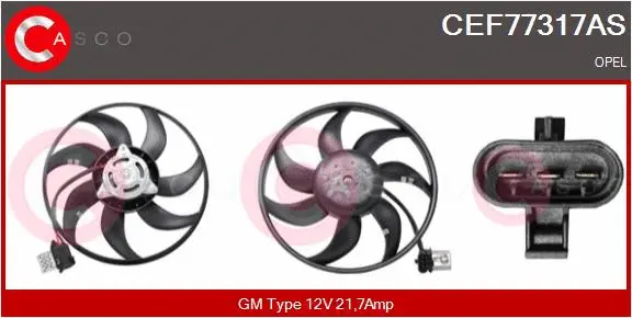 Fan, engine cooling (CEF77317AS)