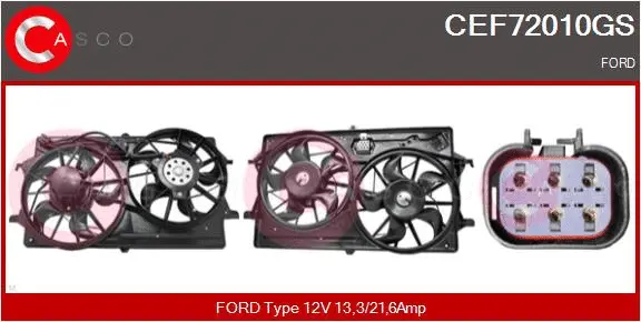 Electric Motor, radiator fan (CEF72010GS)