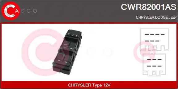 Switch, window regulator (CWR82001AS)
