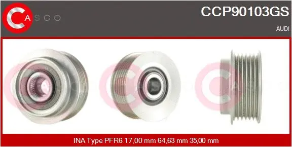 Belt Pulley, alternator (CCP90103GS)