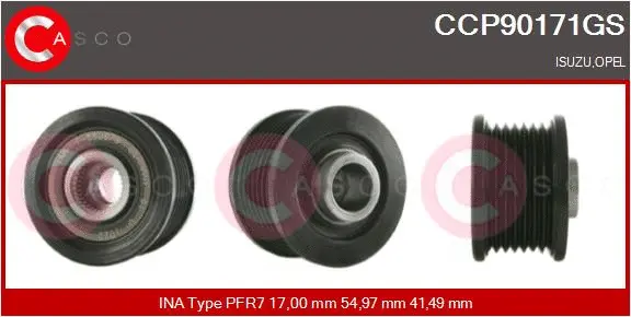 Belt Pulley, alternator (CCP90171GS)