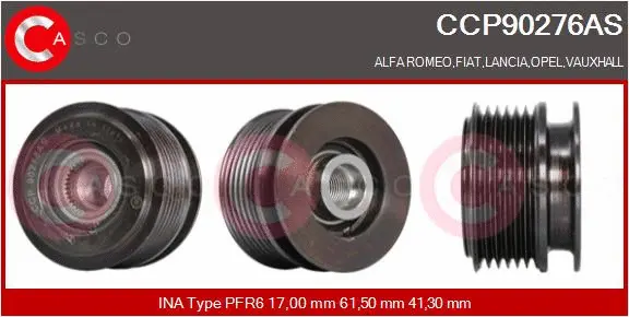 Belt Pulley, alternator (CCP90276AS)