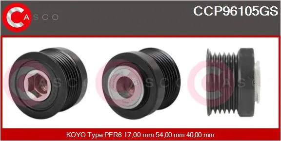 Belt Pulley, alternator (CCP96105GS)