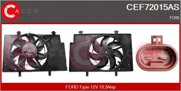 Electric Motor, radiator fan (CEF72015AS)