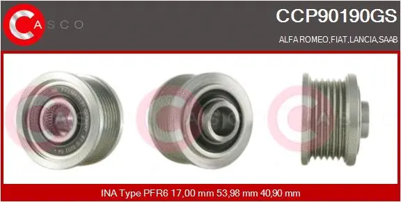 Belt Pulley, alternator (CCP90190GS)