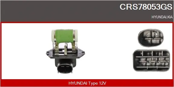 Series resistor, electric motor (radiator fan) (CRS78053GS)