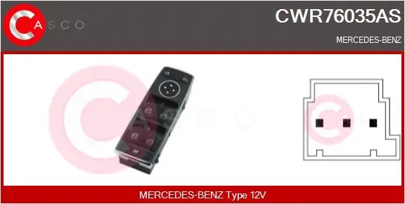 Switch, window regulator (CWR76035AS)