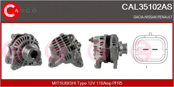 Alternator (CAL35102AS)