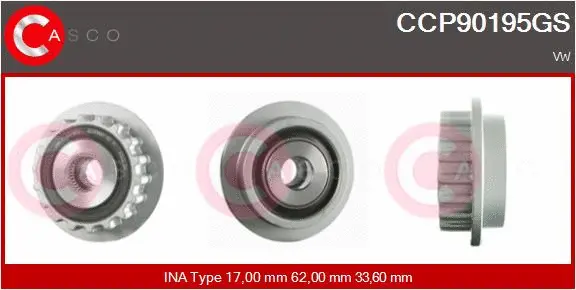 Belt Pulley, alternator (CCP90195GS)