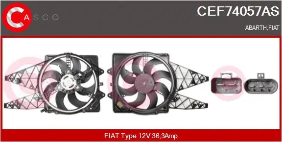 Electric Motor, radiator fan (CEF74057AS)