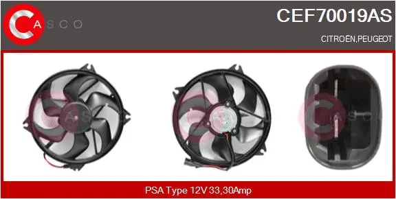 Electric Motor, radiator fan (CEF70019AS)