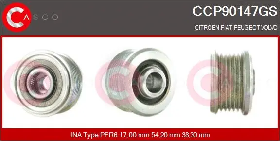 Belt Pulley, alternator (CCP90147GS)