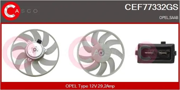 Fan, engine cooling (CEF77332GS)