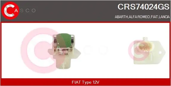Series resistor, electric motor (radiator fan) (CRS74024GS)
