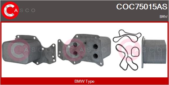 Oil Cooler, engine oil (COC75015AS)