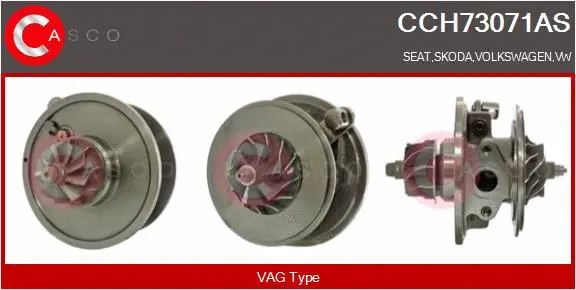 Core assembly, turbocharger (CCH73071AS)