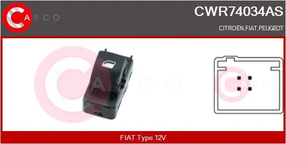 Switch, window regulator (CWR74034AS)