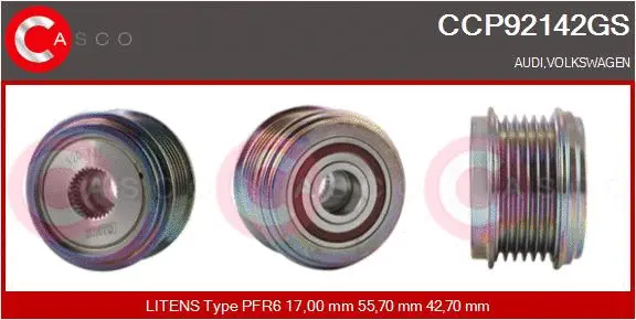 Belt Pulley, alternator (CCP92142GS)