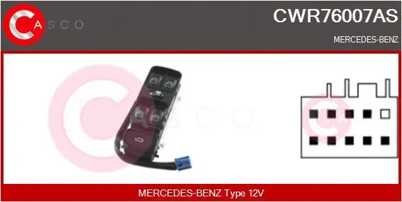 Switch, window regulator (CWR76007AS)