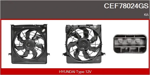 Electric Motor, radiator fan (CEF78024GS)