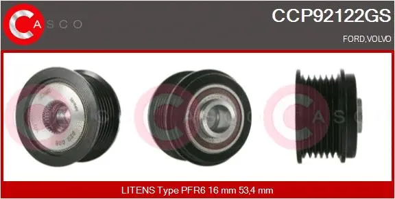 Belt Pulley, alternator (CCP92122GS)