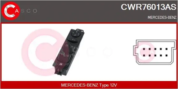 Switch, window regulator (CWR76013AS)