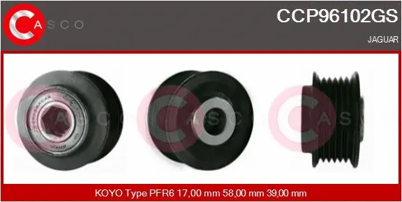 Belt Pulley, alternator (CCP96102GS)