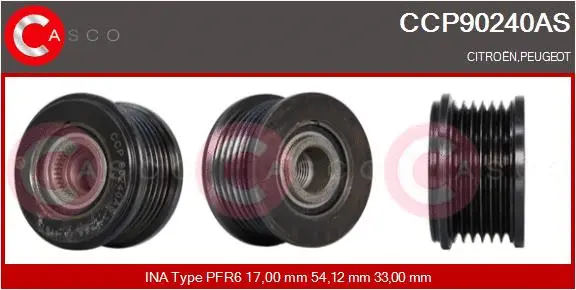 Belt Pulley, alternator (CCP90240AS)