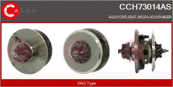 Core assembly, turbocharger (CCH73014AS)