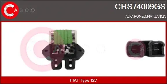 Series resistor, electric motor (radiator fan) (CRS74009GS)
