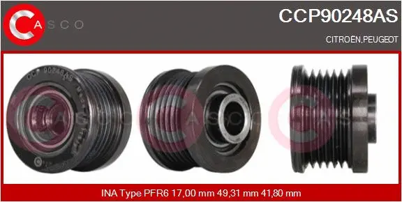 Belt Pulley, alternator (CCP90248AS)