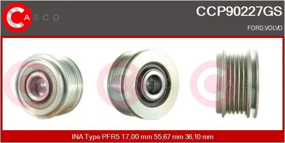 Belt Pulley, alternator (CCP90227GS)