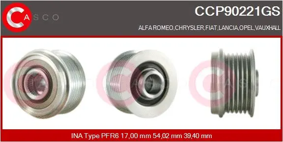 Belt Pulley, alternator (CCP90221GS)