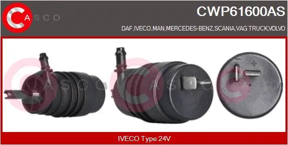 Washer Fluid Pump, window cleaning (CWP61600AS)