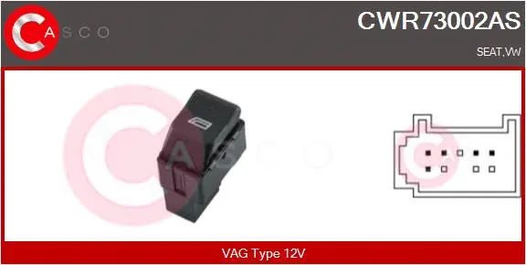 Switch, window regulator (CWR73002AS)