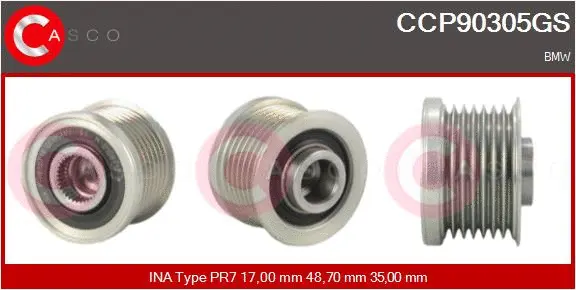 Belt Pulley, alternator (CCP90305GS)