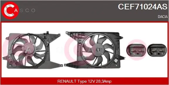 Electric Motor, radiator fan (CEF71024AS)