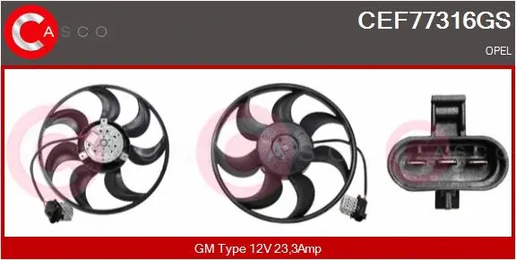 Fan, engine cooling (CEF77316GS)