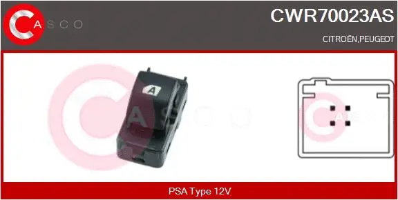Switch, window regulator (CWR70023AS)