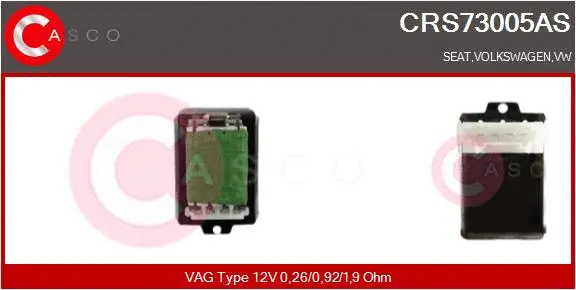 Resistor, interior blower (CRS73005AS)