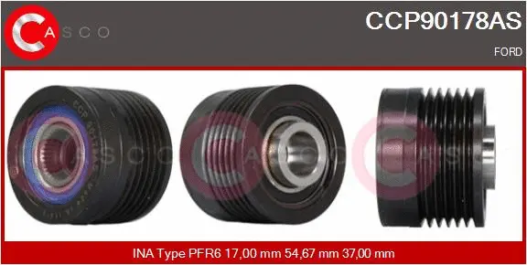 Belt Pulley, alternator (CCP90178AS)