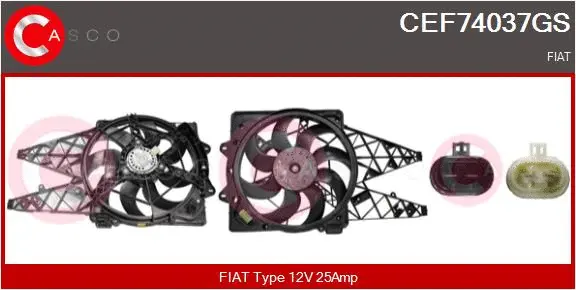 Electric Motor, radiator fan (CEF74037GS)