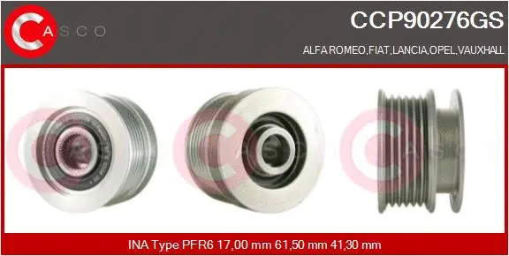 Belt Pulley, alternator (CCP90276GS)