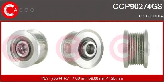 Belt Pulley, alternator (CCP90274GS)
