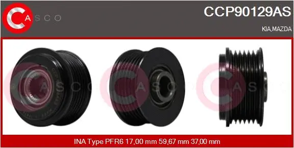 Belt Pulley, alternator (CCP90129AS)
