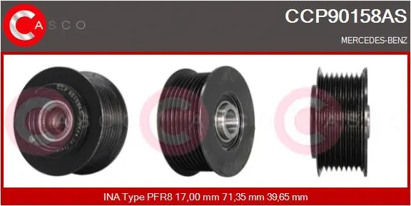 Belt Pulley, alternator (CCP90158AS)