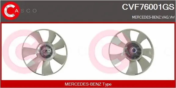 Clutch, radiator fan (CVF76001GS)