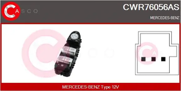 Switch, window regulator (CWR76056AS)